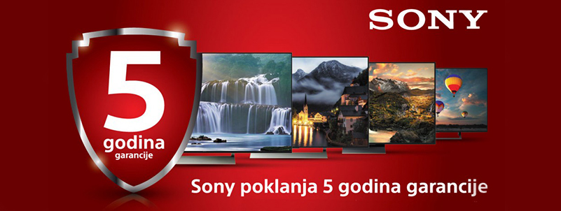 5 godina garancije za Sony TV