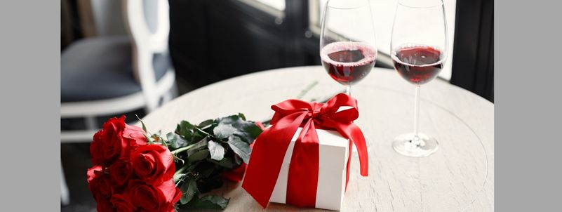 poklon, ruže i vino